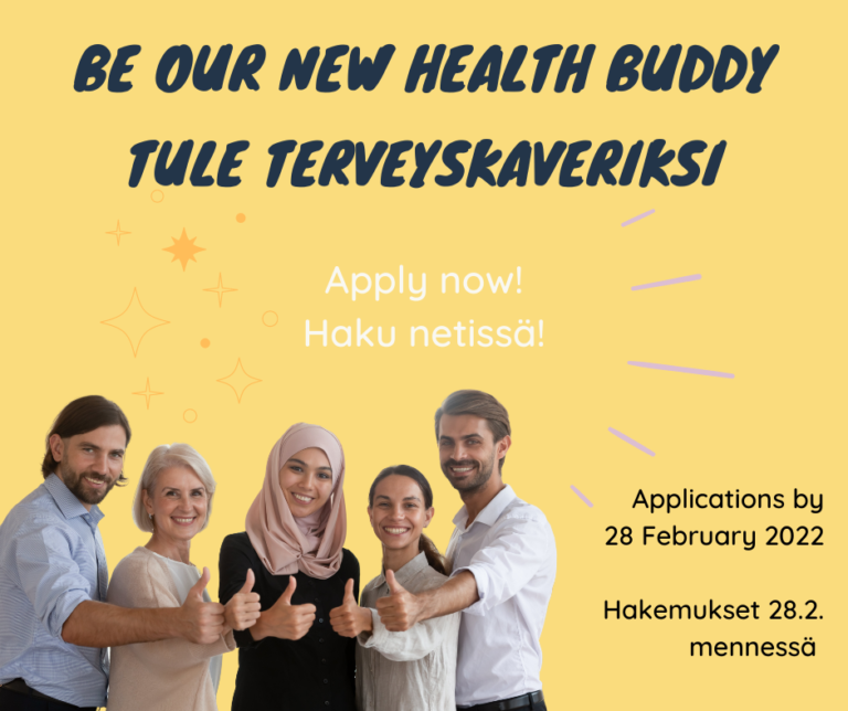 People with multicultural background smiling. Be our new Health Buddy!