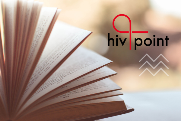 A book with open pages, next to the Hivpoint´s logo.