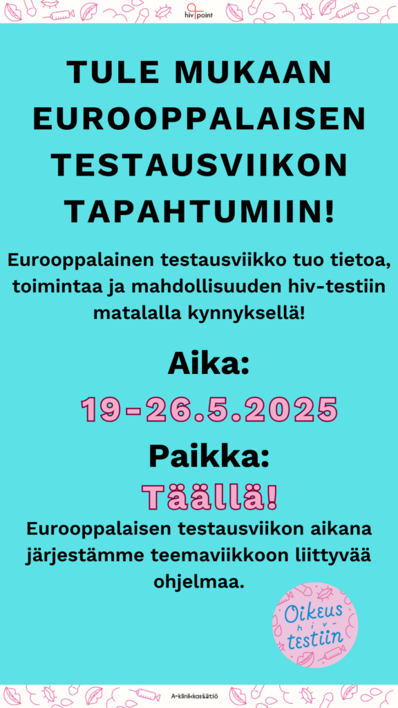 Tule mukaan eurooppalaisen testausviikon tapahtumiin! -mainosflyer