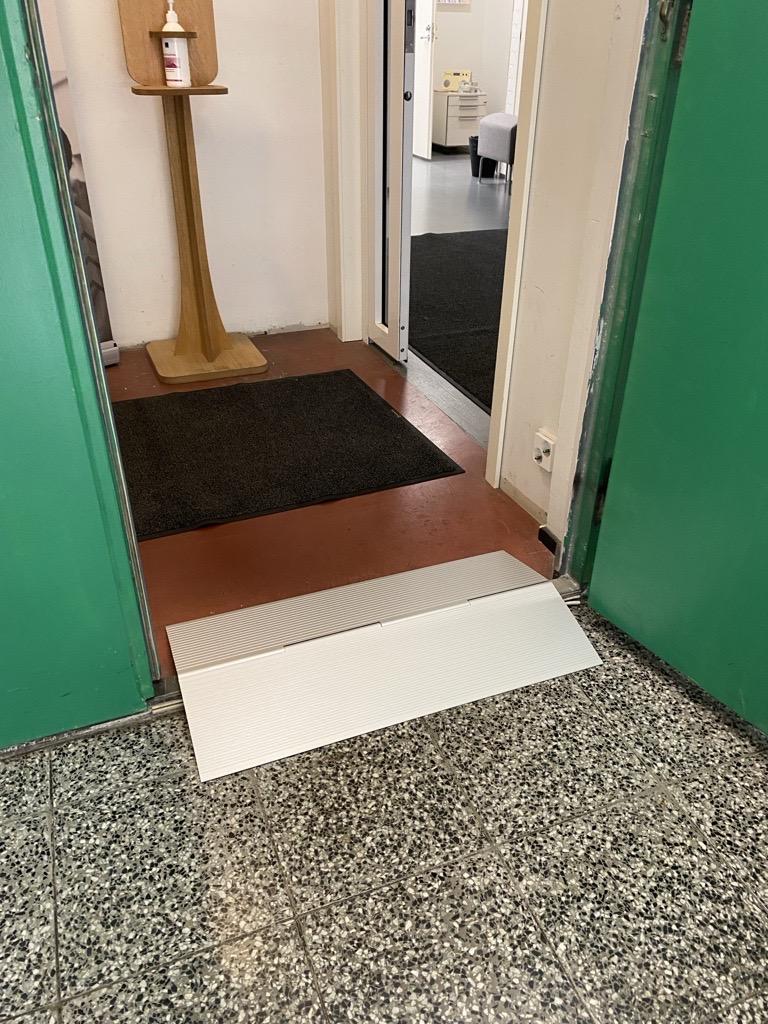 Hivpoint has accessible doorway thresholds with an indoor door ramp.